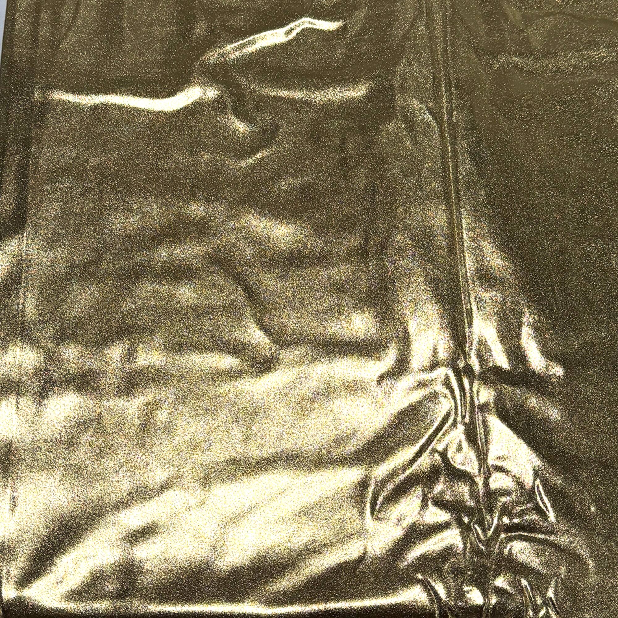 Feldman Gold Foiled Stretch Knit Fabric